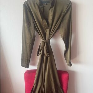 Forever New Green Long Sleeve Wrap Dress